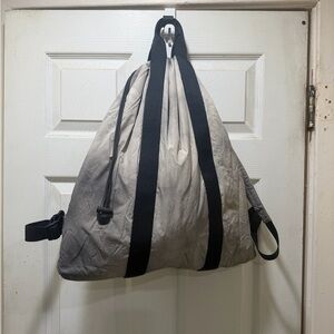 COS Gray Duffel Bag with Black Straps
